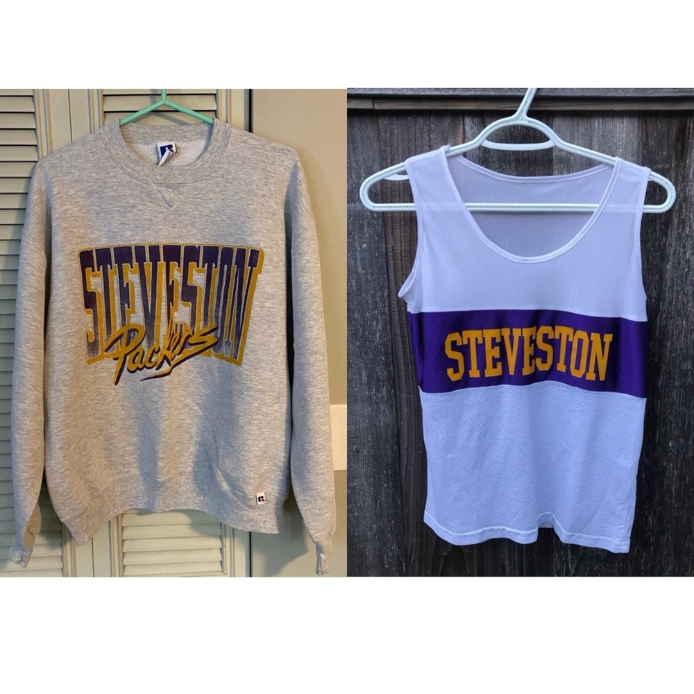 Vintage Steveston Packers Sweatshirt(XL) and Jersey(M)